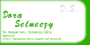 dora selmeczy business card